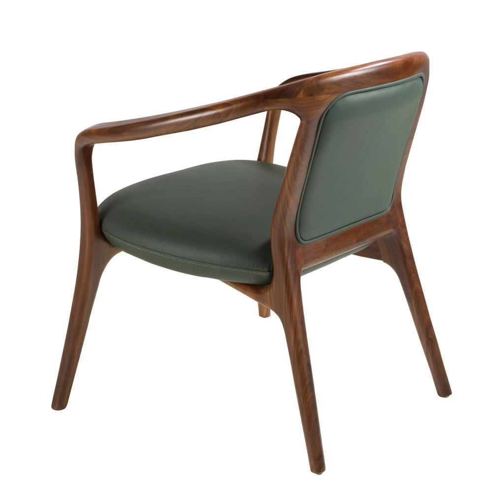 Poltrona in similpelle verde scuro