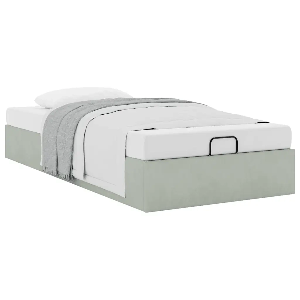 Struttura Letto Pouf Senza Materasso 100x200 cm Velluto 3310943