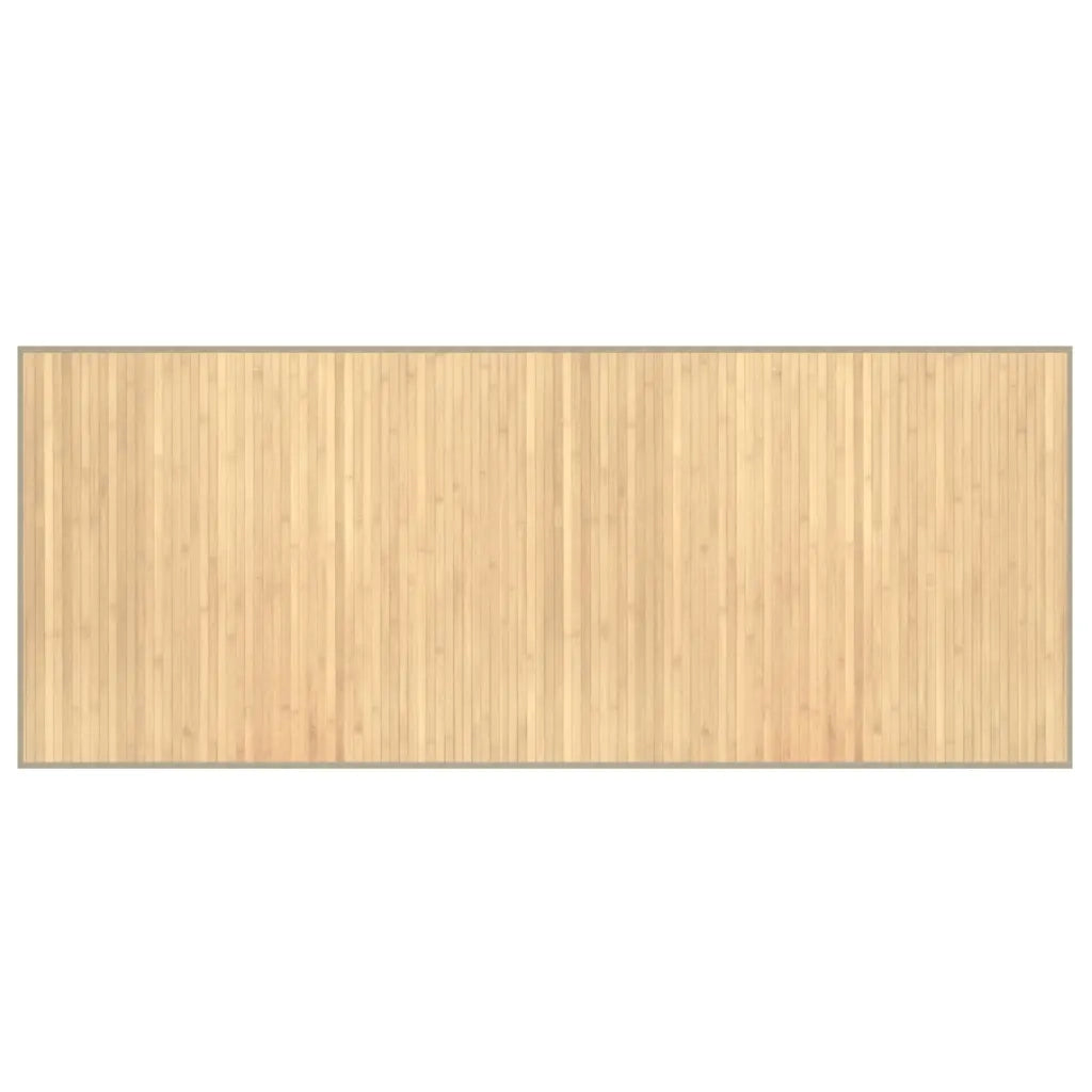 Tappeto del soggiorno | Tappeto Rettangolare Natura Chiaro 80x200 cm in Bamb¨´