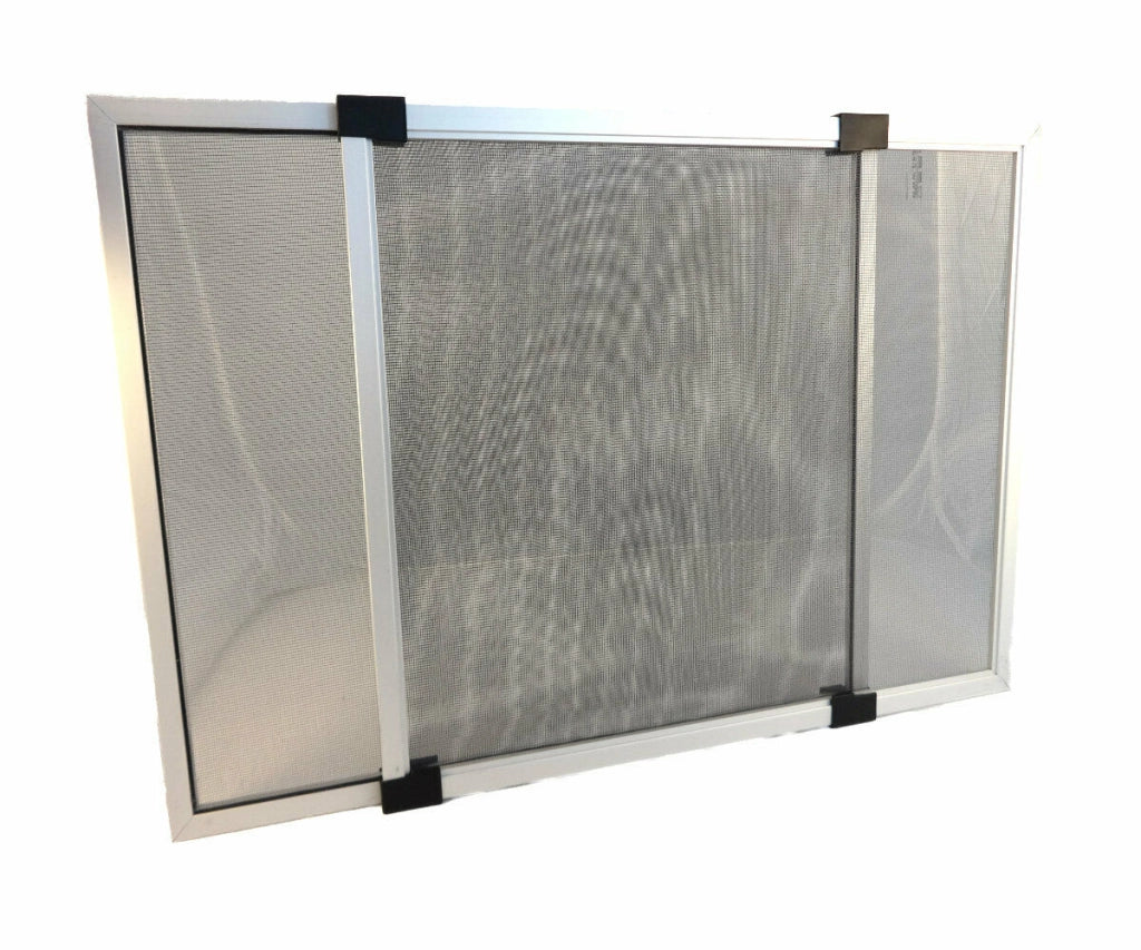 Zanzariera Estensibile Scorrevole a Pannello Finestra Porte Tapparelle Alluminio Misure Zanzariera: 90L x 70H cm estensibile fino a 172 L cm, Colore Zanzariera: Bianco