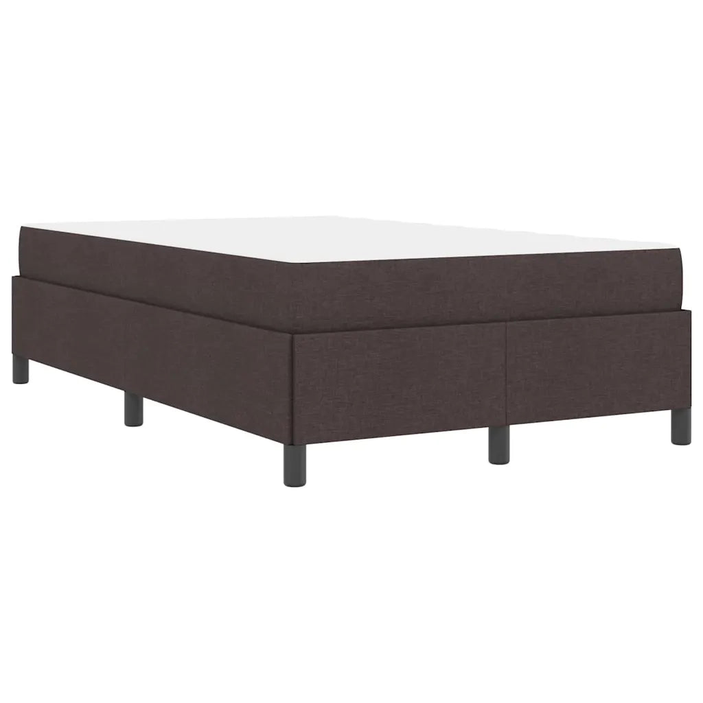 Letto a molle Marrone Scuro 120 x 190 cm Tessuto