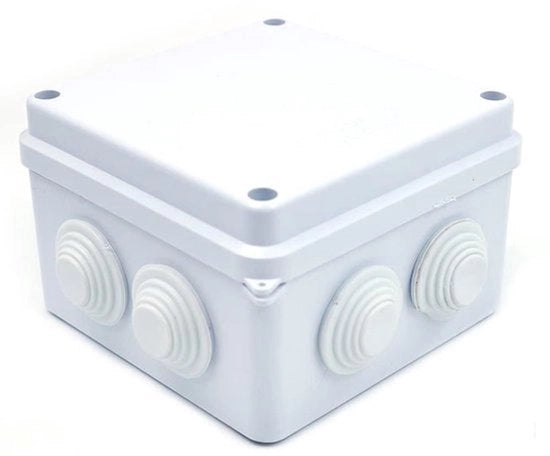 Scatola di connessione impermeabile - scatole di connessione per esterno - IP65 resistente all'ambiente - nero - contenitore per cavi - ermetico - adatto per uso esterno - 100 * 100 * 70 mm