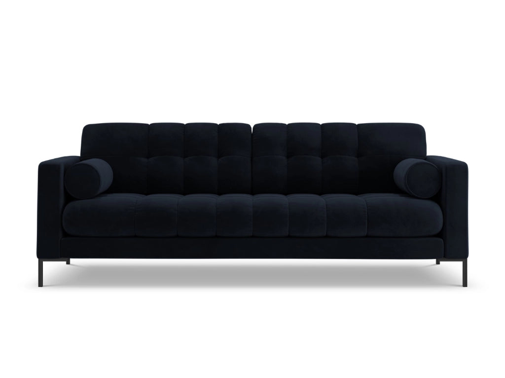 Cosmopolitan Design - Divano "Bali" 3 posti in velluto blu scuro 