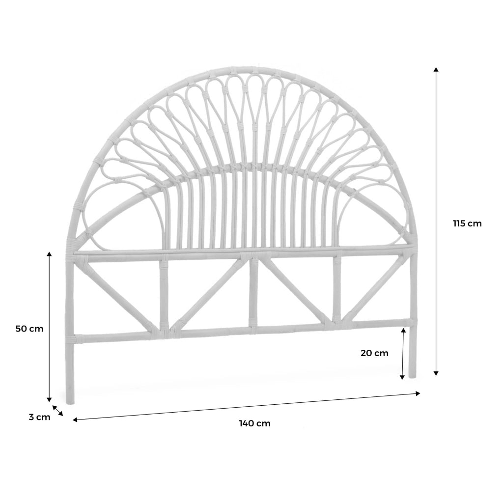 Testata in rattan scuro