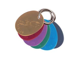 MEDAGLIA ULTRALITE OVALE 6 COLORI CON ANELLO- - con anello ø mm.25 - 30 pezzi SILCA