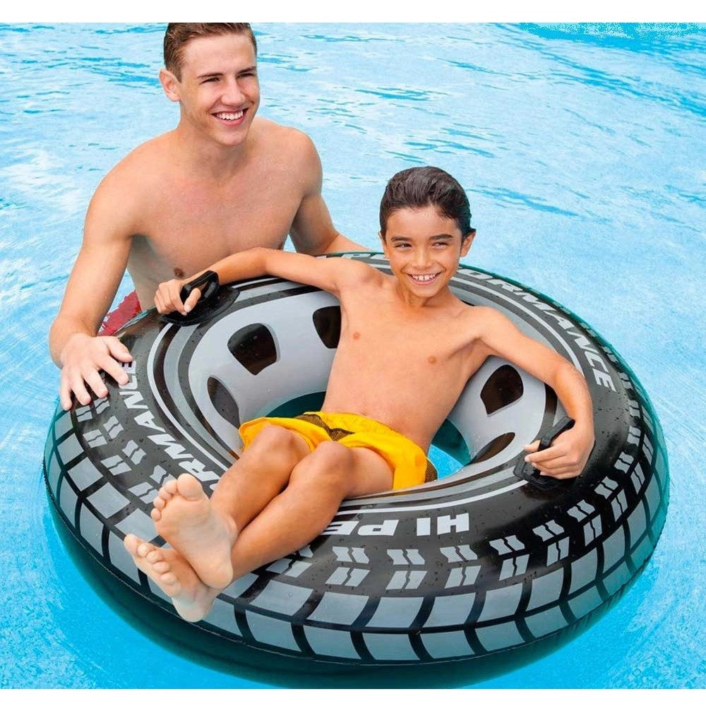 Trade Shop - Gonfiabile A Forma Di Pneumatico Ciambella Ruota 114 Cm Per Mare Piscina -