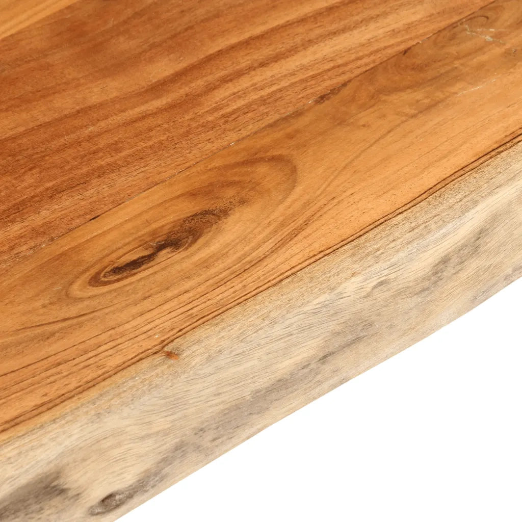 Piano Tavolo 120x60x2,5 cm Rettangolare Legno Acacia Bordi Vivi 370624