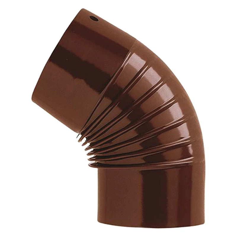 GOMITO SMALTATO 45  ° 'CLASSIC'  EE ? 120 mm - Col. marrone - SAVE