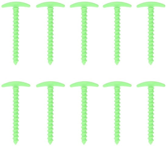 Stake per terra per tende 10 pezzi - Stabili per terra - Stabili in plastica - Per tende e parabrezza - Facili da utilizzare - Adatti per campeggio all'aperto