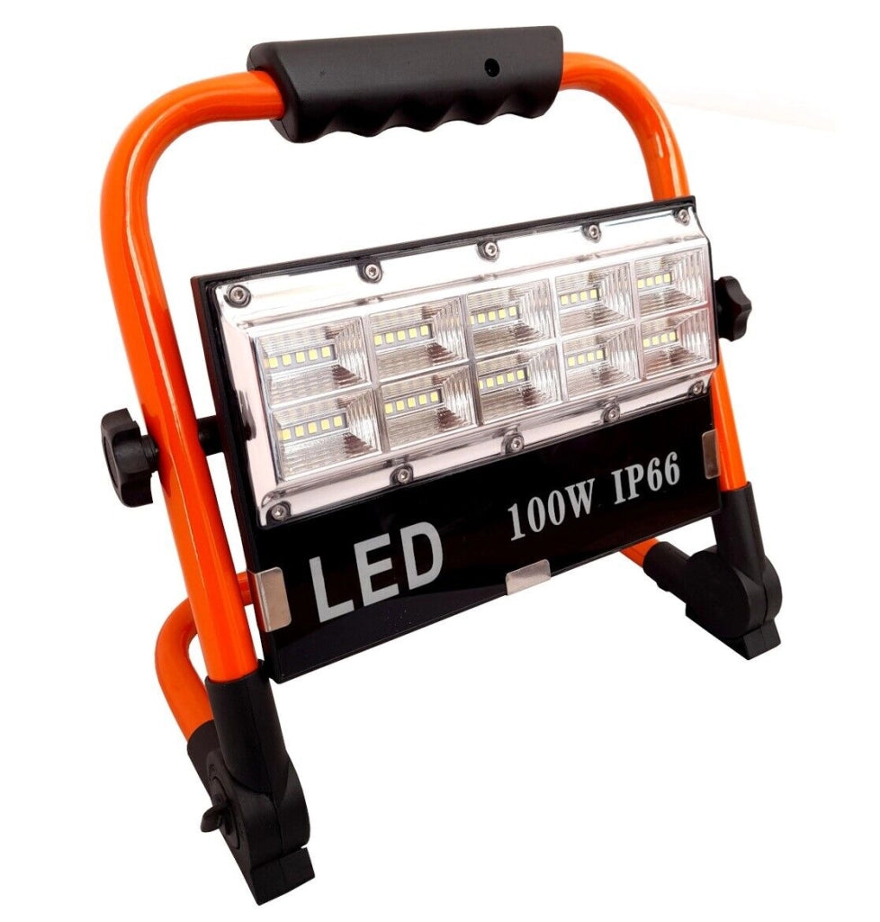 Faro faretto LED 100W batteria ricaricabile portatile torcia da lavoro 8505-SMD