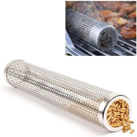 Rookbuis in acciaio inossidabile 304 per fumo freddo 30,5 cm, accessori per griglia a gas e griglia a carbone - box per fumo, rooker a pellet