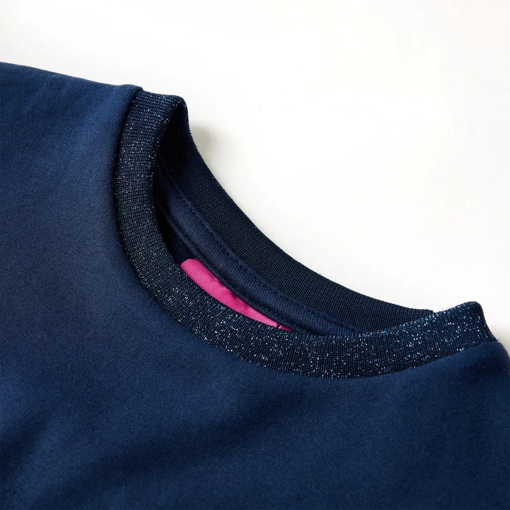 Abito da Bambina a Maniche Lunghe Blu Marino 92 14194
