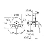 Miscelatore doccia Grohe mod. Eurostyle monocomando cromato