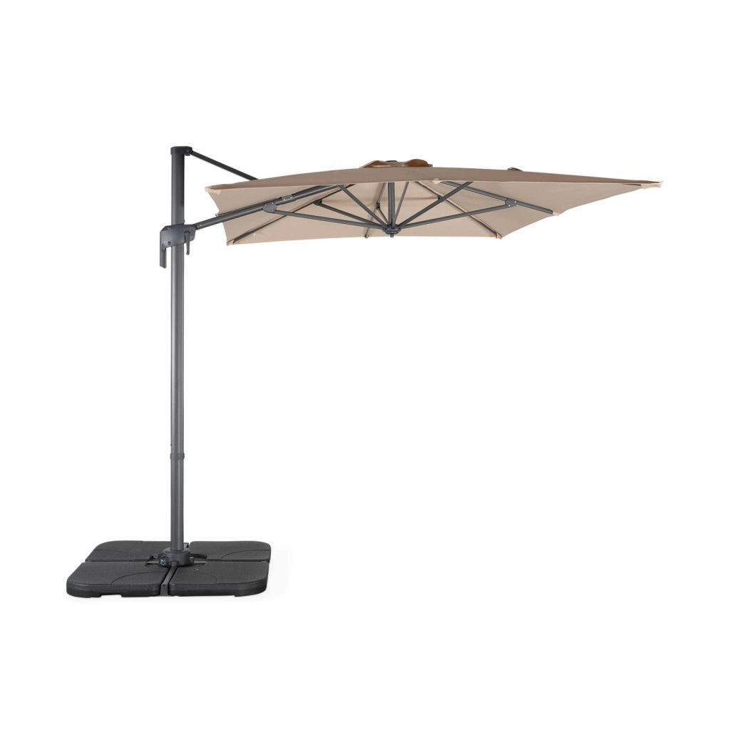 Ombrellone rettangolare eccentrico, 3x2m, beige