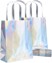 Set di Sacchetti di Regalo Holografici da 20 - Dimensioni 23 x 18 x 8 cm - Maniglie - Decorazione Elegante - Finitura Luccicante - Sacchetti di Regalo