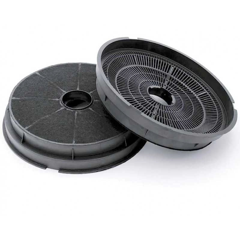 KIT COPPIA FILTRI CAPPA CARBONE ATTIVO ROTONDO AIRLUX GLEM D.19CM ALT.3,7CM  - UNIVERSALE