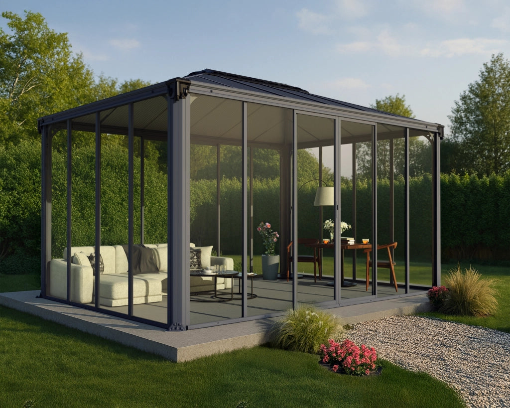 Gazebo Chiuso in Alluminio Ledro 3X4.3 m