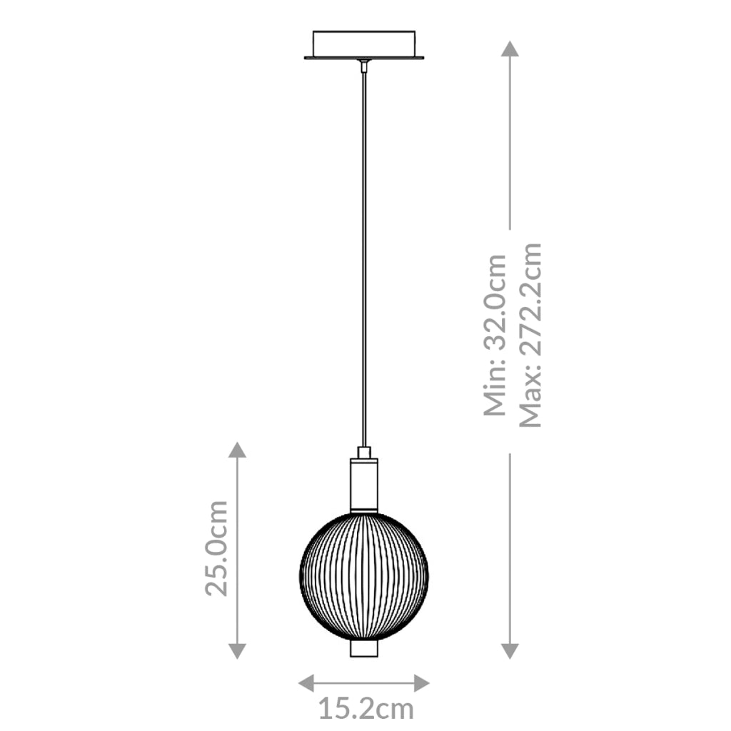 Lampada a sospensione Palmas oro fumé Ø15 LED 12W Quintiesse