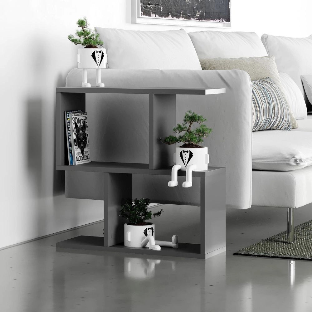 Tavolino da salotto antracite Homemania 60x19,5x60H – Design moderno e versatilità in un solo complemento d'arredo