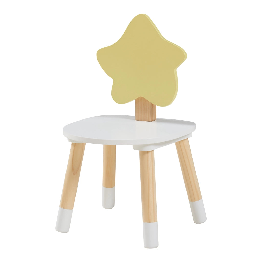 Set Lallega di 2 Mobili per Cameretta Scrivania e Sedia - Bianco/Naturale [en.casa]