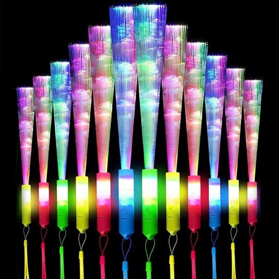 12 Stuks LED Stabili per Festa e Matrimonio - Stabili a Fibra Ottica per Bambini Natale.