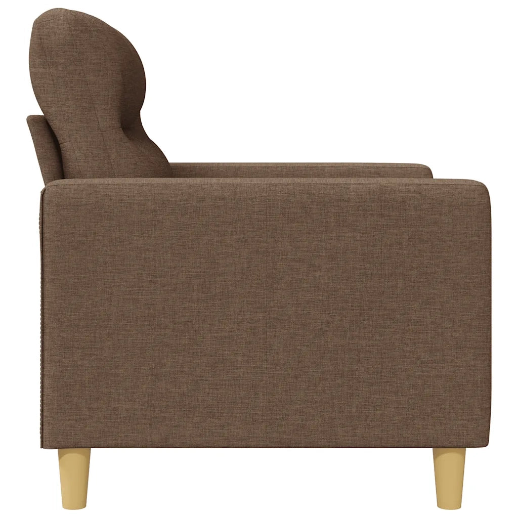 Divano a 3 Posti Marrone 180 cm in Tessuto 359246