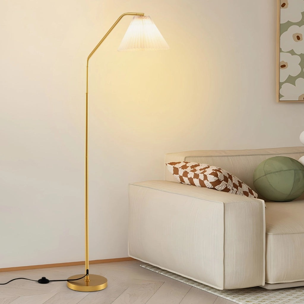 Lampada da terra moderna con testa regolabile, Lampada alta per soggiorno camera da letto e ufficio Oro