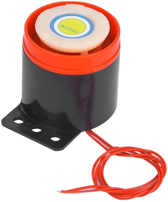 Allarme elettronico con sensore piézoelettrico attivo - 110 dB - 220 V AC - Allarme di emergenza - Idoneo per emergenze - Formato compatto