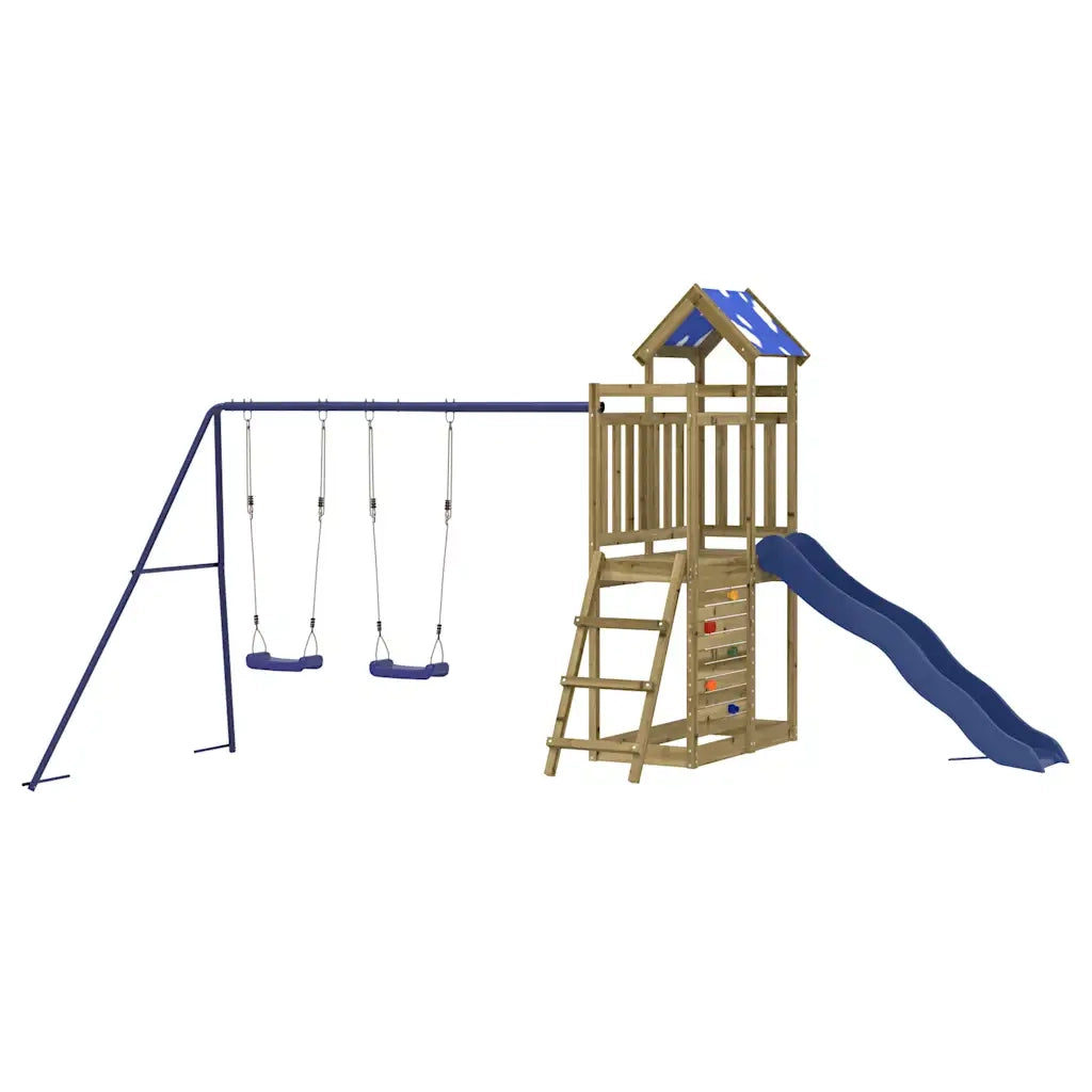 Set da Gioco da Esterno in Legno di Pino Impregnato