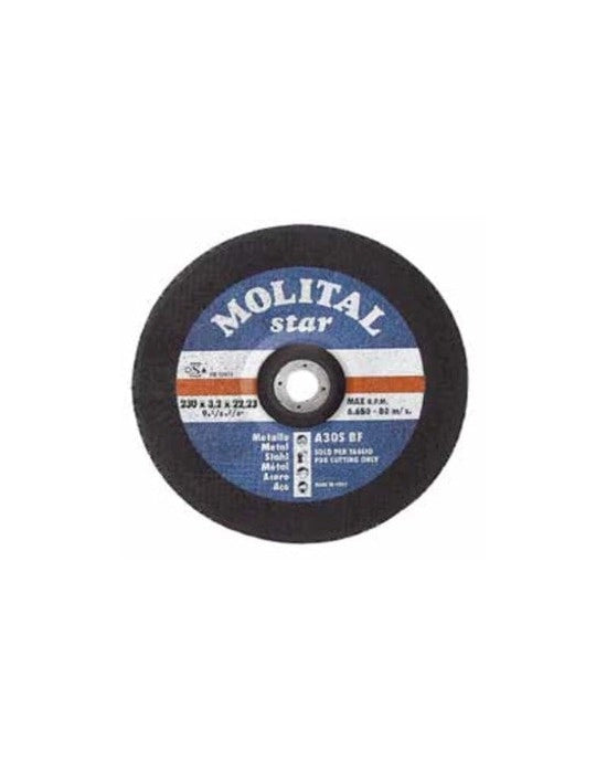 DISCO DA TAGLIO PER FERRO MOLITAL Ø 230x3,2 mm - MOLITAL