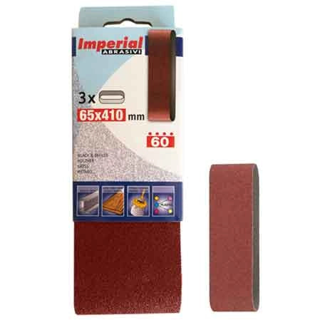 NASTRO ABRASIVO 65X410 MM Grana 120 - 3 pezzi - IMPERIAL ABRASIVI