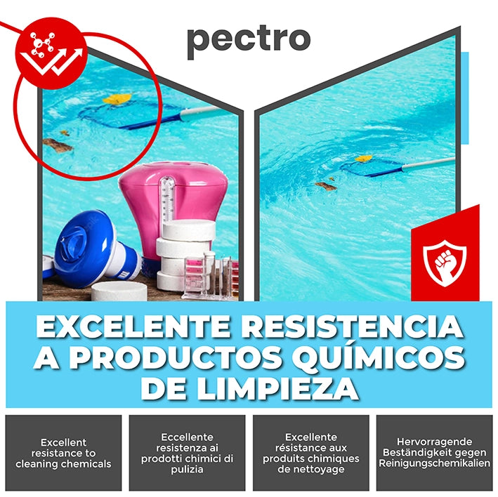 Vernice per Piscine 4L in Cemento Fibra e Poliestere - Pittura per Piscine ad Acqua BIANCA