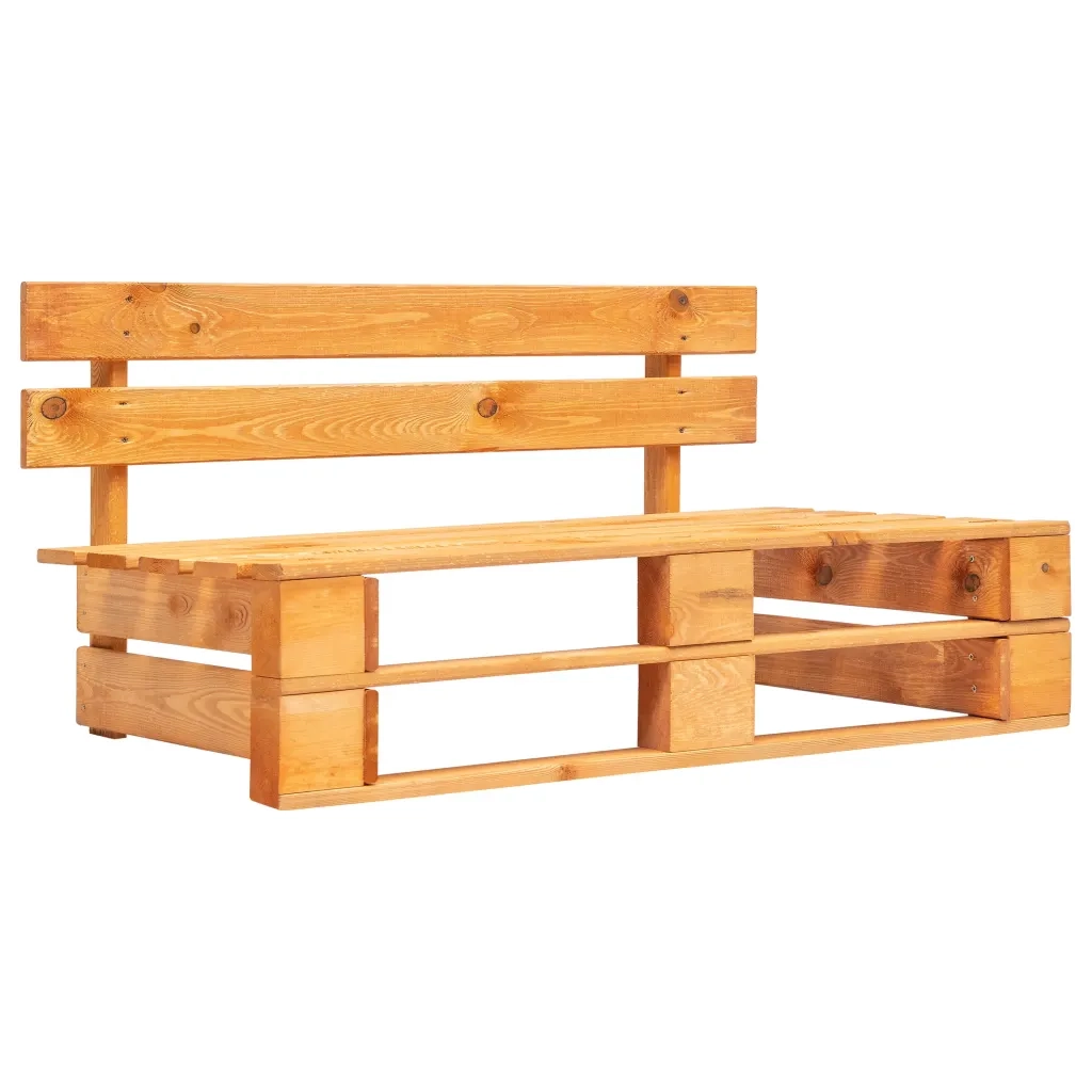 Divano Centrale da Giardino Pallet Legno Pino Impregnato Ambra 3066525