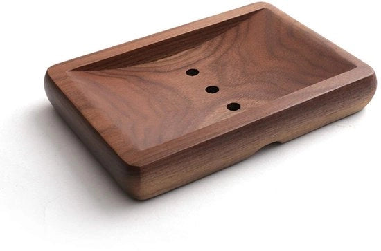 Sostituto di Spongia in Legno di Noce - Fatto a Mano - Nero - Supporto per Spongia da Cucina - Ideale per Casa e Viaggio - Design Duraturo