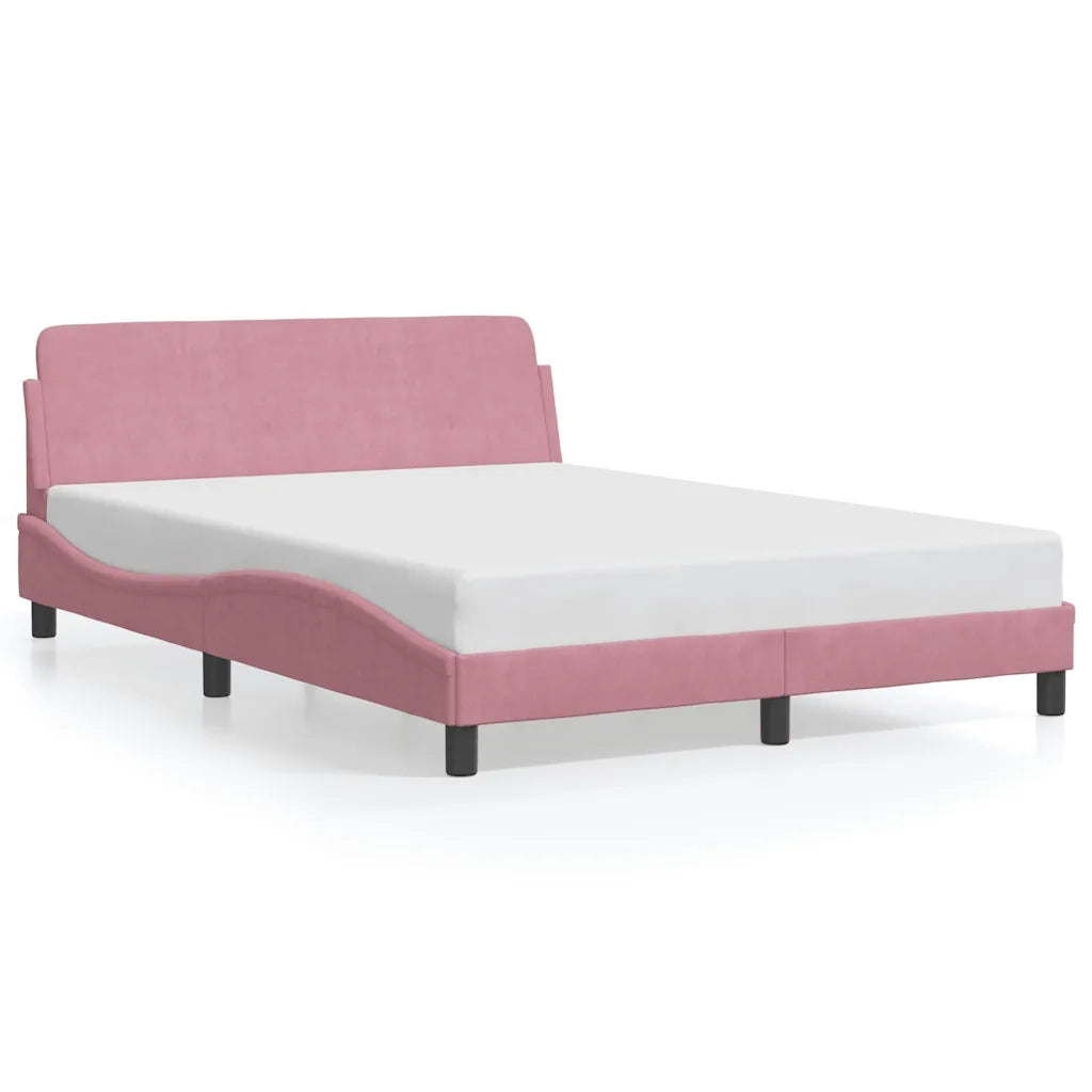 Giroletto con Testiera Dover Rosa 120x200 cm Velluto 373157