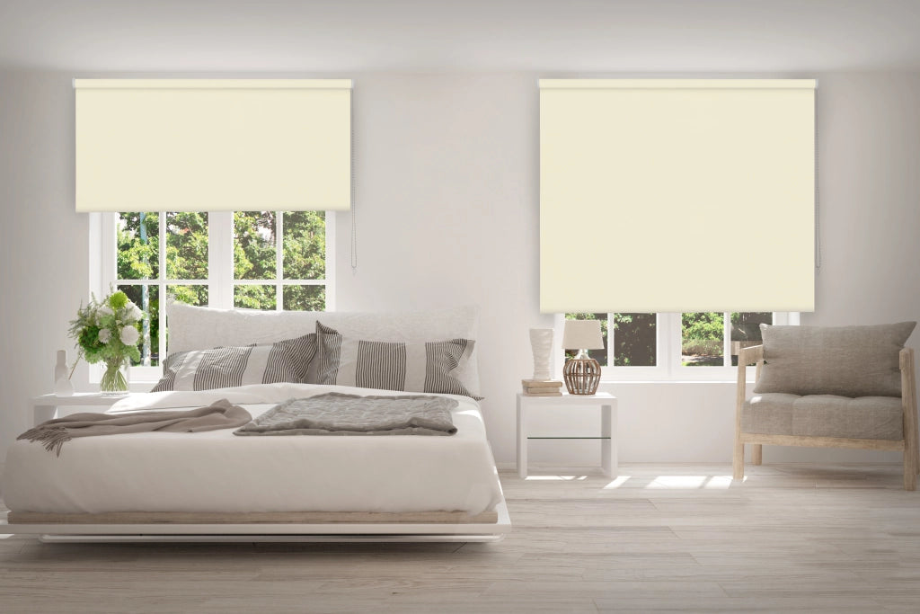 VIEWTEX Tenda a rullo opaca termica/oscurante Beige 220 X 250 cm - Made in Europe - 5 anni di garanzia