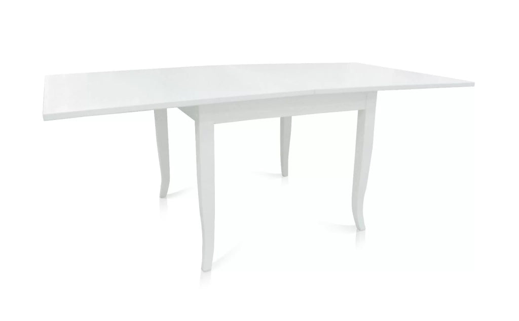 Tavolo a libro classico 100x100 bianco opaco (748) - Mobili 2G