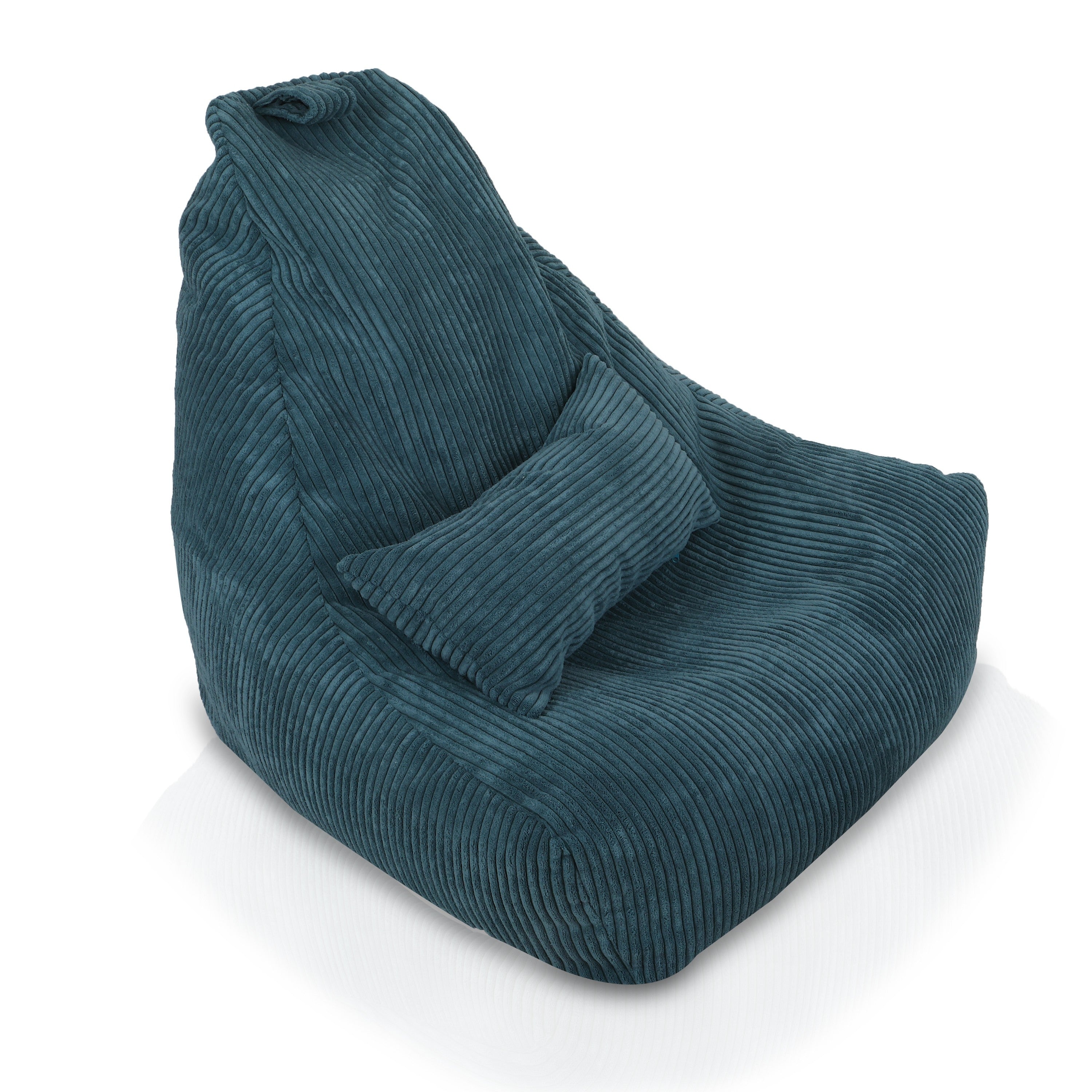 Pouf poltrona sacco seduta keiko s in velluto con Cuscino